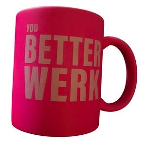 RuPaul Mug Las Vegas Pink You Better Werk 11oz Souvenir Ceramic NWT
